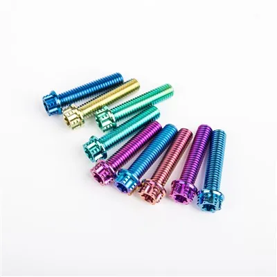 Flanjli bosh qalpoqli murvatlar titanium GR5 M8 X 35